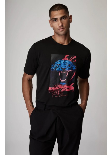 STEFAN World's Wild Tee μαυρο STEFAN World's Wild Tee μαυρο