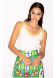 PEACE AND CHAOS DAYDREAM TANK TOP WHITE - Cotton