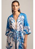 PEACE AND CHAOS DAMASK SILKY KIMONO