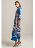 PEACE AND CHAOS DAMASK SILKY KIMONO