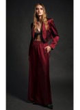 PEACE AND CHAOS SLEEK CROP BLAZER BORDEAUX - Silky