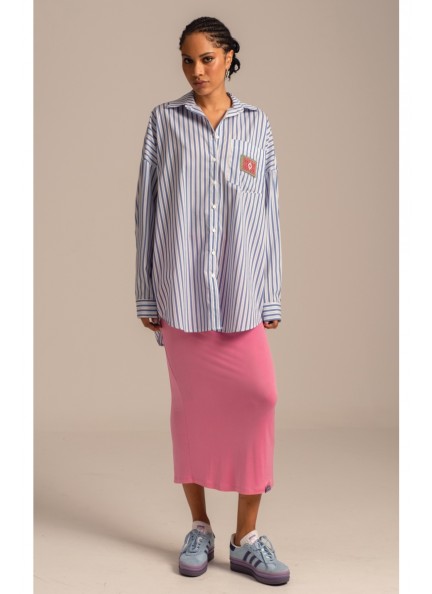 PEACE AND CHAOS CELOSIA PINK MIDI SKIRT
