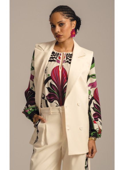 PEACE AND CHAOS BOTANY SLEEVELESS BLAZER
