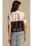 PEACE AND CHAOS COSMOS LACE CROP TOP