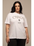PEACE AND CHAOS  WHITE MENAGERIE T-SHIRT - Cotton