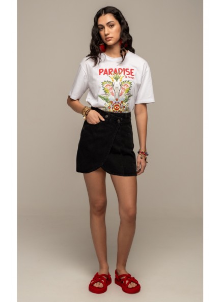 PEACE AND CHAOS  WHITE EDEN T-SHIRT - Cotton