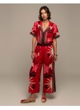 PEACE AND CHAOS PASSION FLOWER PANTS - Viscose