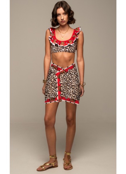 PEACE AND CHAOS MENAGERIE MINI SKIRT