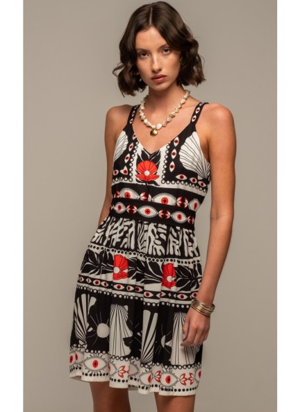 PEACE AND CHAOS OCEANIC SHORT DRESS