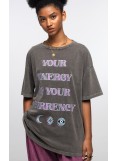 PEACE AND CHAOS MANTRA T-SHIRT - Cotton