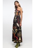 PEACE AND CHAOS NOCTURNAL ONE SHOULDER LONG DRESS 