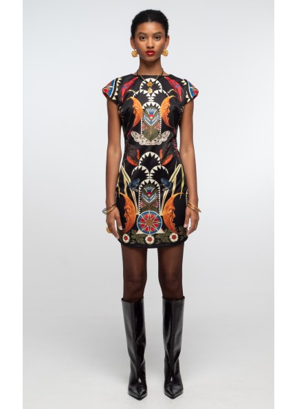 PEACE AND CHAOS NOCTURNAL BODYCON DRESS 