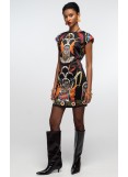 PEACE AND CHAOS NOCTURNAL BODYCON DRESS 