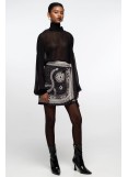 PEACE AND CHAOS PHILOSOPHY WRAP SKIRT