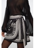 PEACE AND CHAOS PHILOSOPHY WRAP SKIRT