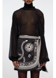 PEACE AND CHAOS PHILOSOPHY WRAP SKIRT