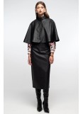 PEACE AND CHAOS LIQUORICE MIDI SKIRT - Eco Leather