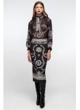 PEACE AND CHAOS PHILOSOPHY MIDI SKIRT