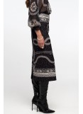 PEACE AND CHAOS PHILOSOPHY MIDI SKIRT