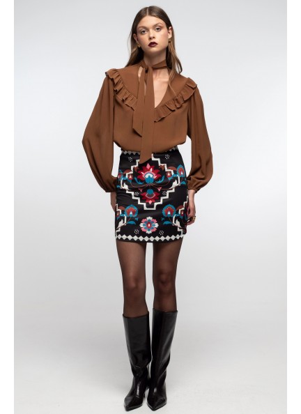 PEACE AND CHAOS ROMANCER MINI SKIRT