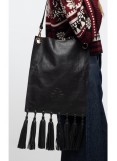 PEACE AND CHAOS KARMA TASSEL TOTE BAG - Leather