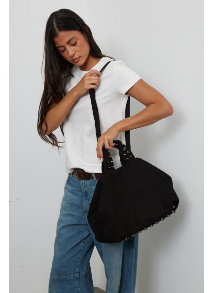 Elena Athanasiou Bubble Bag Suede L Black