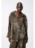 Martini Olive Oversized Leopard Printed Shirt YANG
