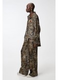 Martini Olive Oversized Leopard Printed Shirt YANG