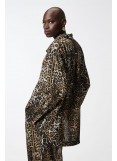 Martini Olive Oversized Leopard Printed Shirt YANG