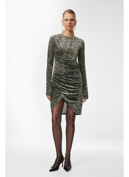 C9 Dark Olive Midi Dress KALEIDOSCOPE