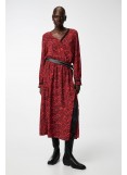C9 Red Long Printed Dress ELOQUENCE