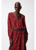 C9 Red Long Printed Dress ELOQUENCE