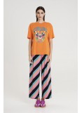 PEACE AND CHAOS  AVIAN T-SHIRT ORANGE - Cotton
