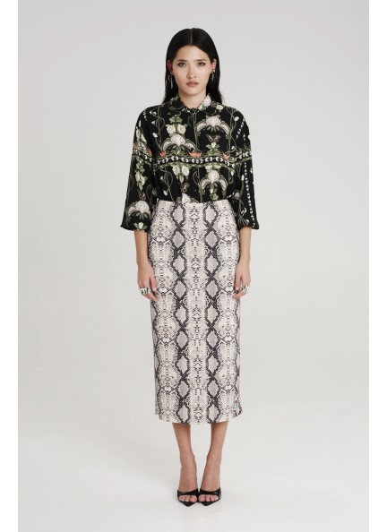 PEACE AND CHAOS SERPENTINE MIDI SKIRT