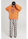 PEACE AND CHAOS WISDOM ORANGE SWEATER - Cotton