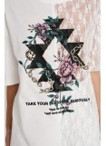 PEACE AND CHAOS NATURALISTIC T-SHIRT - Cotton & Lace