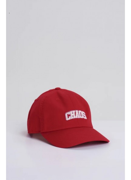 PEACE AND CHAOS CAP RED - Cotton