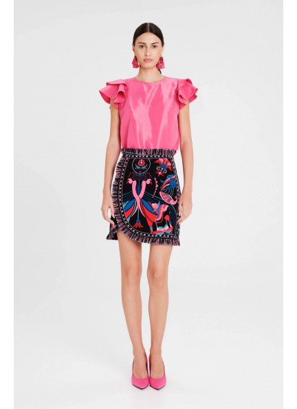PEACE AND CHAOS COSMOLOGY MINI SKIRT