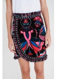 PEACE AND CHAOS COSMOLOGY MINI SKIRT