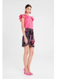 PEACE AND CHAOS COSMOLOGY MINI SKIRT