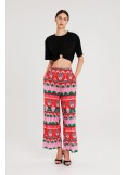 PEACE AND CHAOS ENIGMA CROP TOP BLACK - Tencel