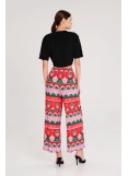 PEACE AND CHAOS ENIGMA CROP TOP BLACK - Tencel
