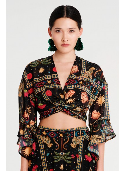  PEACE AND CHAOS ETERNITY WRAP BLOUSE