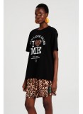 PEACE AND CHAOS MINDFULNESS T-SHIRT BLACK - Cotton