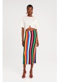 PEACE AND CHAOS RHYTHM MIDI SKIRT