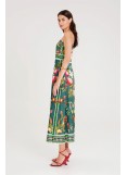 PEACE AND CHAOS NECTAR ONE SHOULDER LONG DRESS - Silky 