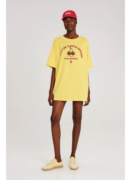 PEACE AND CHAOS CHERRY BOMB T-SHIRT - Cotton