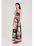 PEACE AND CHAOS POMEGRANATE LONG DRESS 