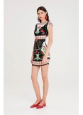 PEACE AND CHAOS POMEGRANATE BODYCON DRESS 