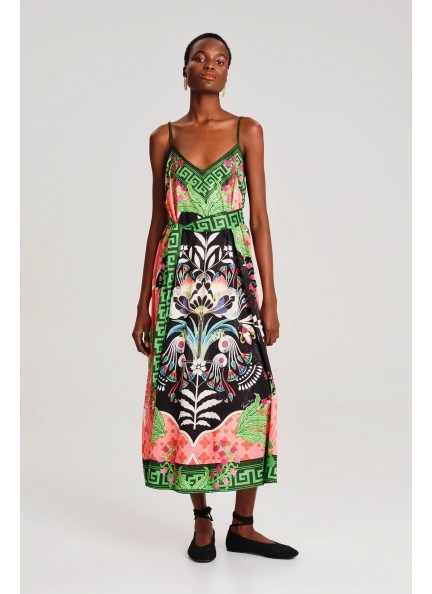 PEACE AND CHAOS RAINFOREST DRESS - Jacquard